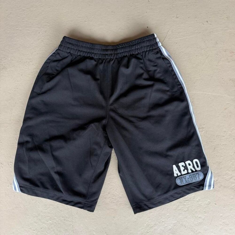 Aeropostale Men's Black and Grey Shorts